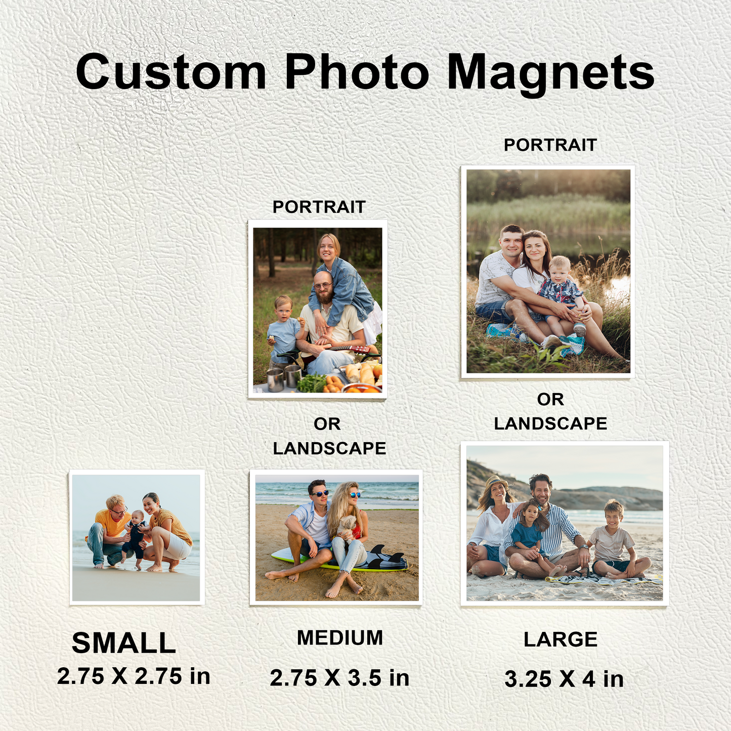 Juego de 12 imanes pequeños con fotos (7 x 7 cm)