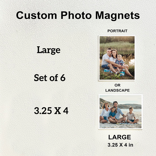 Large Photo Magnets Set of 6 (3.25" x 4")