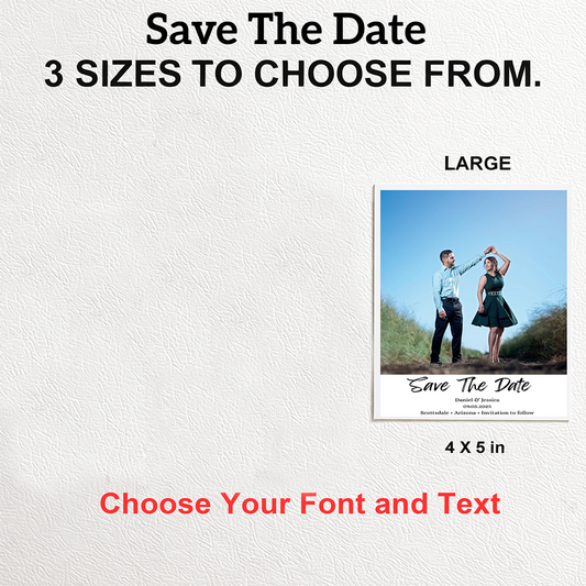 Save The Date Photo Magnets. Large - Set of 8 (4" x 5")