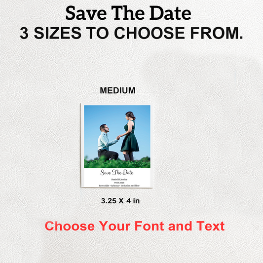 Save The Date Photo Magnets  Medium Set of 6 (3.25" x 4")