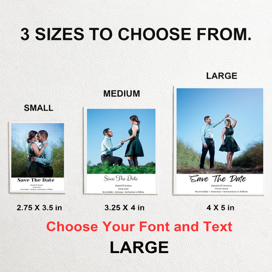 Save The Date Photo Magnets. Large - Set of 8 (4" x 5")