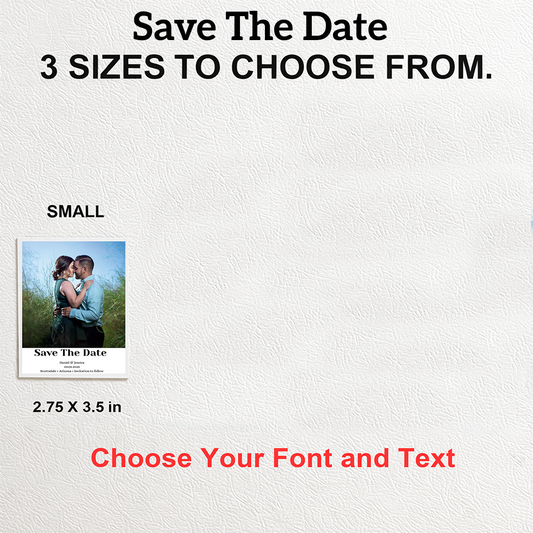 Save The Date Photo Magnets  Small, Set of 9 (2.75" x 3.5")