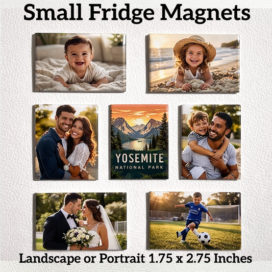 Custom  Fridge  Photo  Magnets.  Set of 6  (1.75" x 2.75")