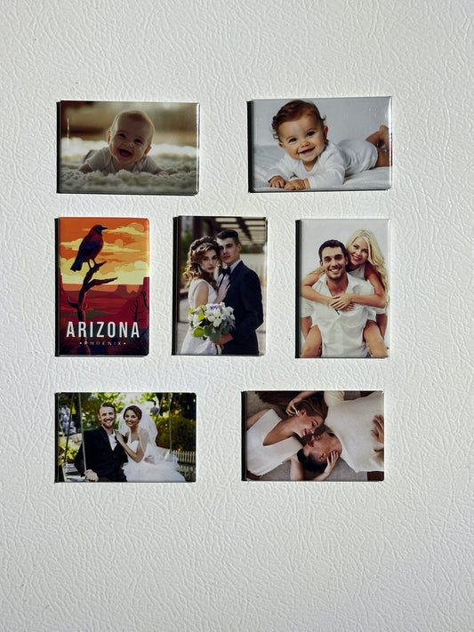 Custom Fridge Photo Magnets - Set of 6 (1.75" x 2.75")